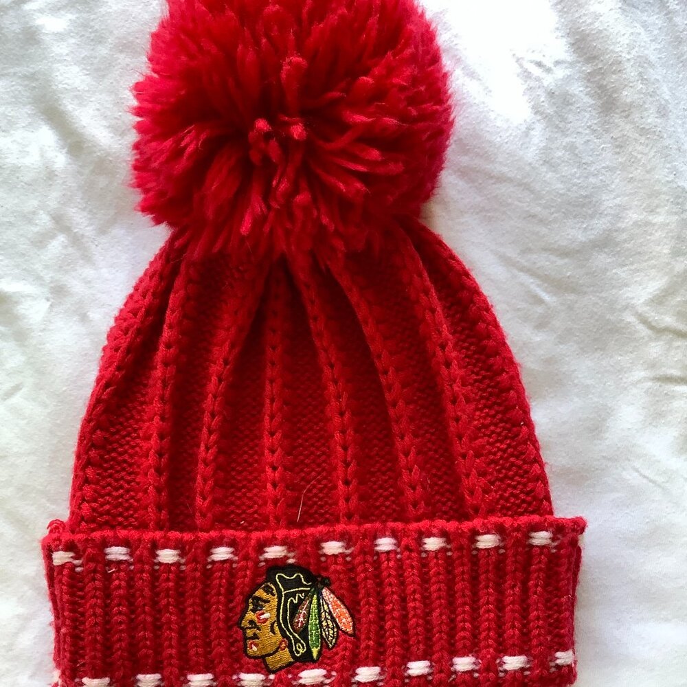 Blackhawks Pompom Hat